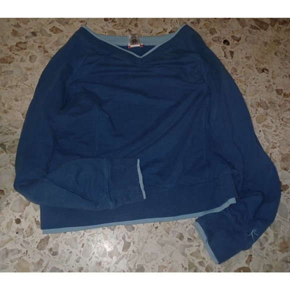 Danskin Now Women's V-Neck Sweater Ladies Large (12-14) Teal - Picture 1 of 4